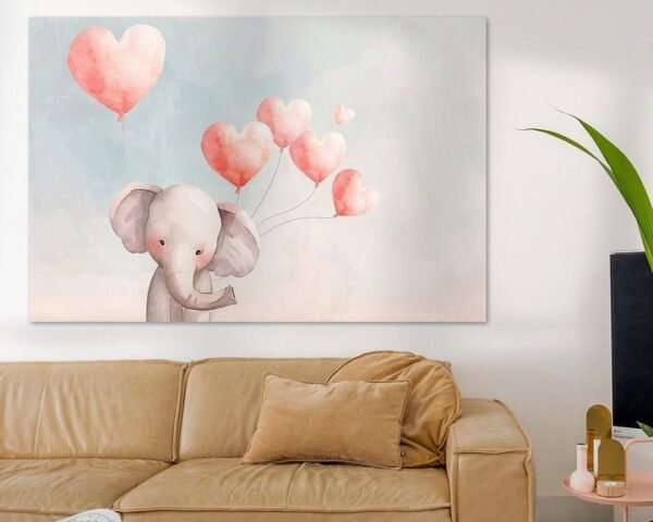 Elefant Aquarell - Niedliche Tierkunst für das Kinderzimmer