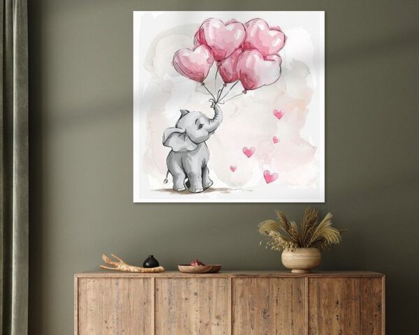 Elefant Aquarell - Tierkunst für das Kinderzimmer