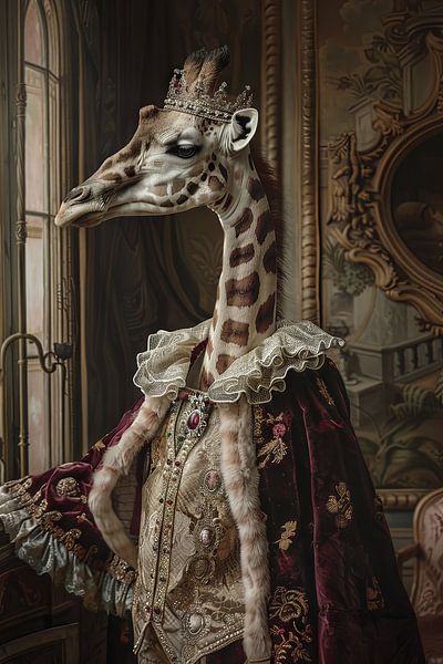 Giraffe im königlichen Barockstil