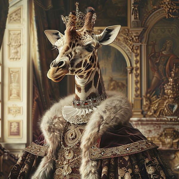 Giraffe im königlichen Barockstil