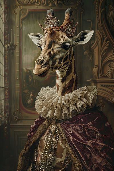 Giraffe im königlichen Barockstil