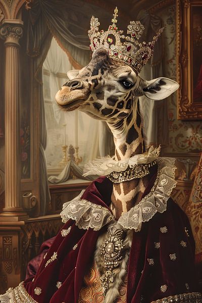 Giraffe im königlichen Barockstil