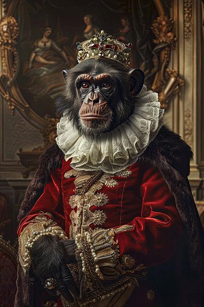 Königlicher Affe - Tierportrait im Barockstil