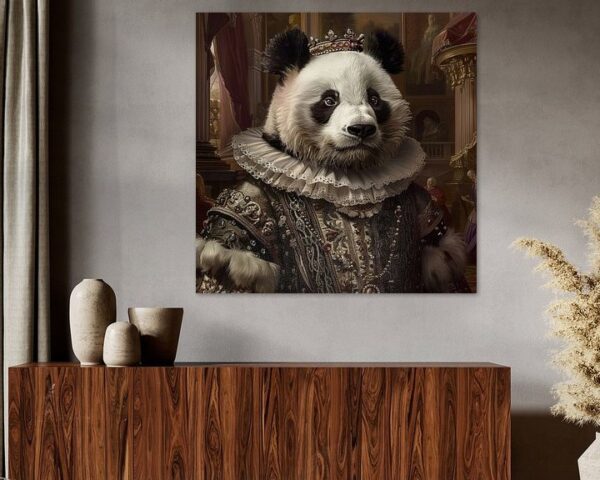 Königlicher Panda im Barockstil