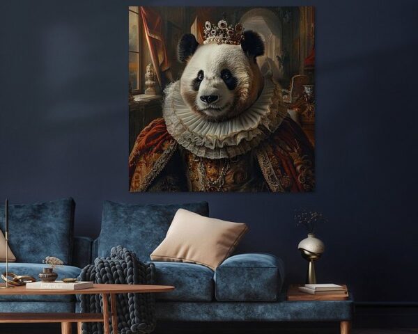 Königlicher Panda im Barockstil