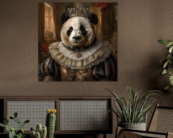 Königlicher Panda im Barockstil