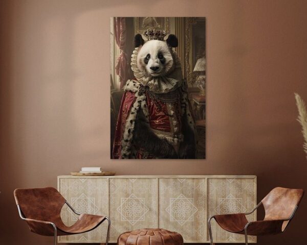 Königlicher Panda im Barockstil