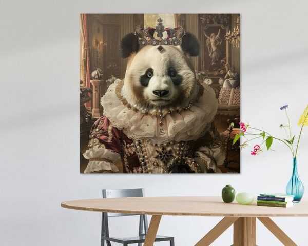 Königlicher Panda im Barockstil