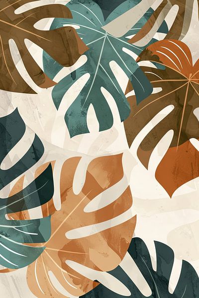 Monstera Blätter Illustration