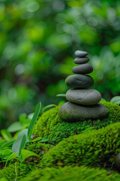 Natur-Steinbalance – Zen-Garten Steinturm