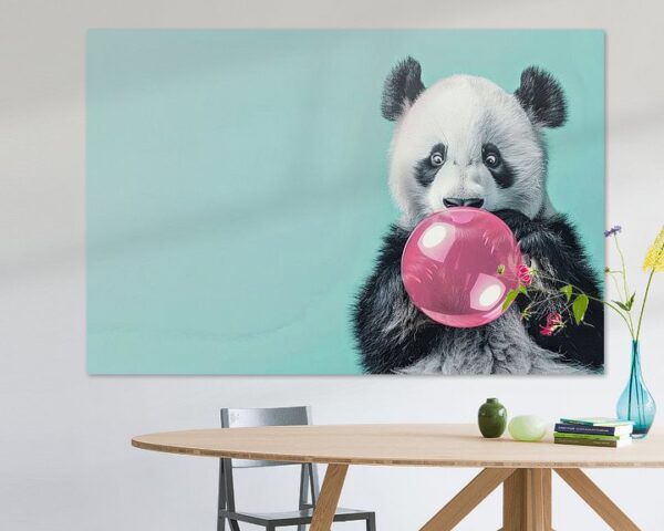 Panda mit Kaugummi