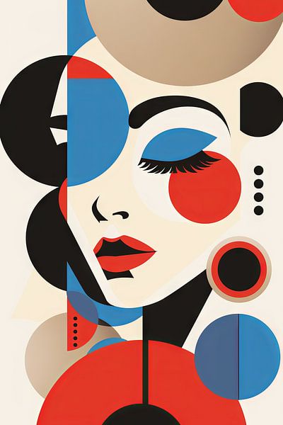 Pop Art Portrait - Moderne Eleganz in Geometrischen Formen