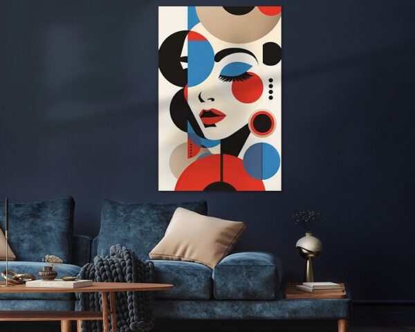 Pop Art Portrait - Moderne Eleganz in Geometrischen Formen