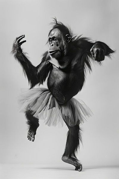 Tanzender Orang-Utan in Tutu