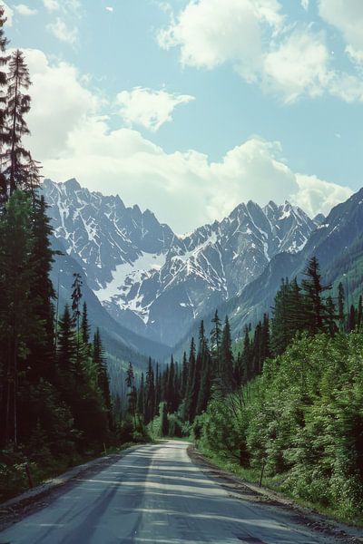 Berglandschaft und Straße