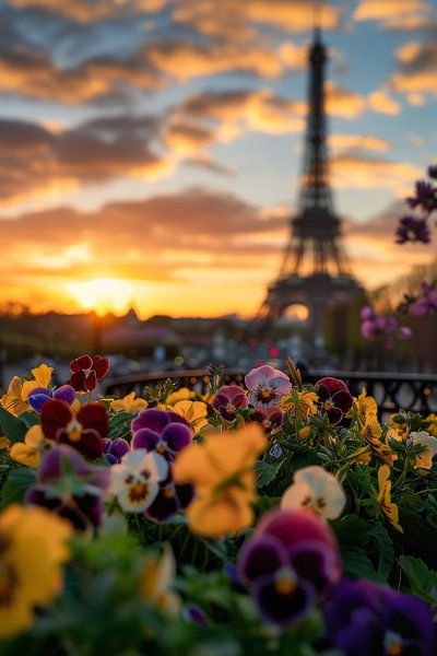 Blühender Abend in Paris