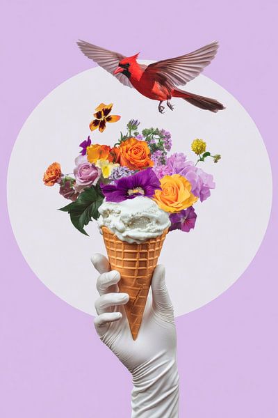 Blumen-Eis mit einem Hauch Freiheit