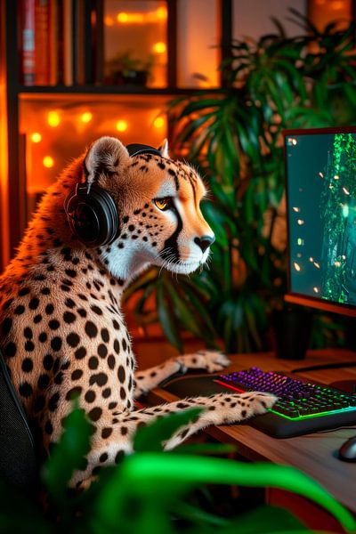 Der gamingbegeisterte Gepard