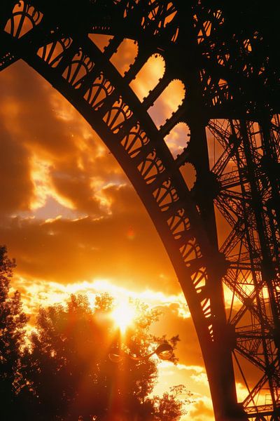 Eiffelturm im goldenen Licht