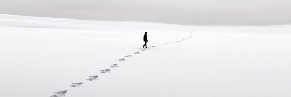 Einsamkeit im Schnee genießen