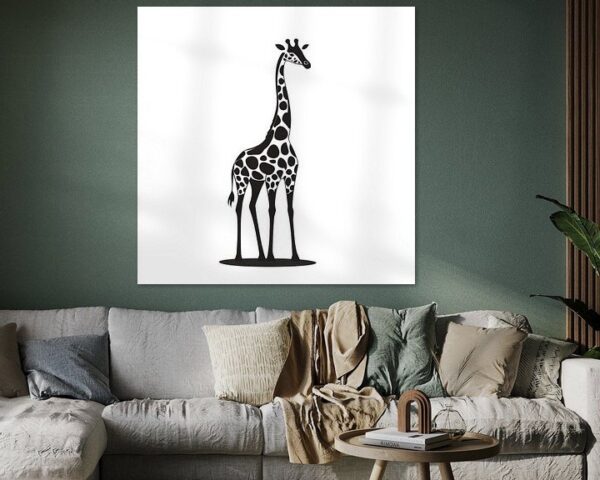 Elegante Giraffe in Schwarz-Weiß