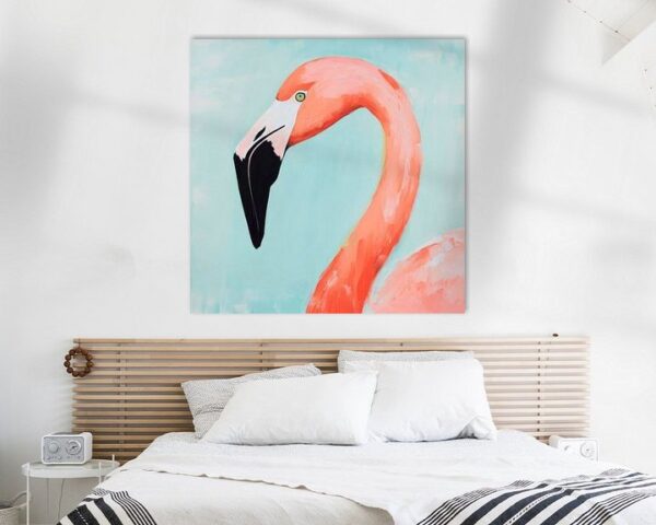 Flamingo im sanften Pastellton