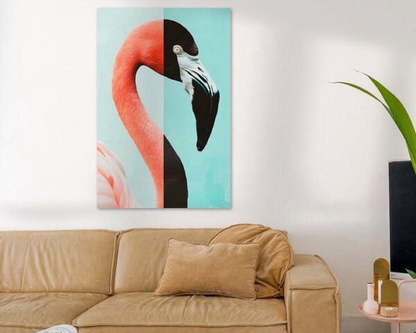 Flamingo in bunten Farben