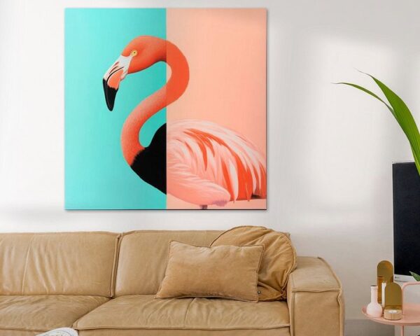 Flamingo in bunten Farben