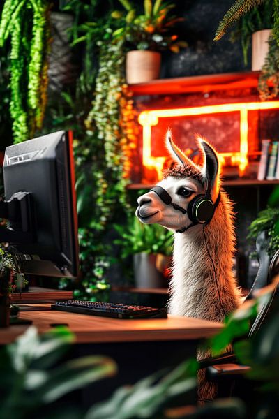 Lama am Computer: Gamer im Dschungel