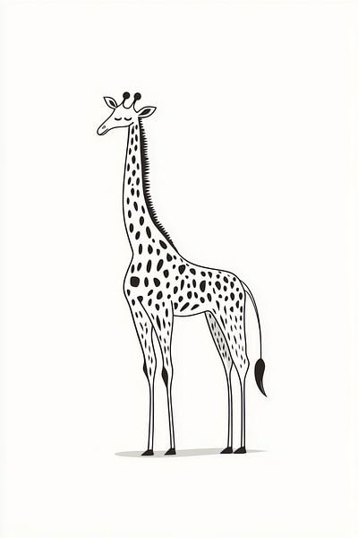 Schlichte Eleganz der Giraffe