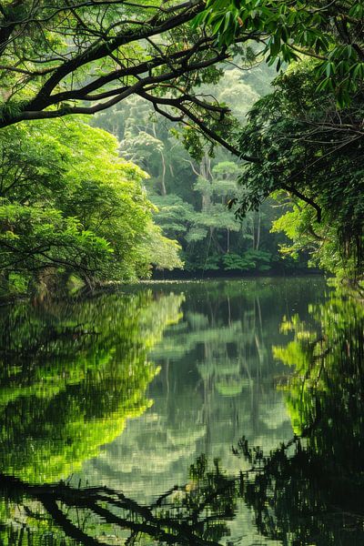 Spiegelungen im grünen Paradies