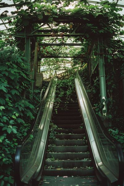 Verborgene Treppe im Grünen