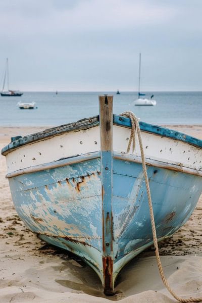 Verwaistes Boot am Strand