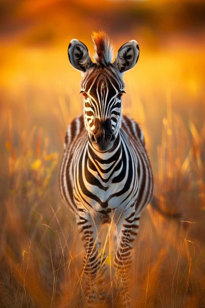 Zebras im Sonnenuntergang