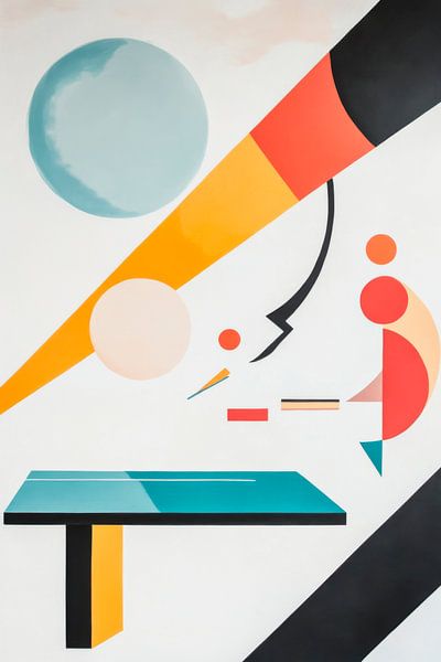 Abstrakte Kunst mit geometrischen Formen