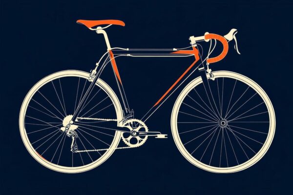 Elegantes Rennrad Design Illustration