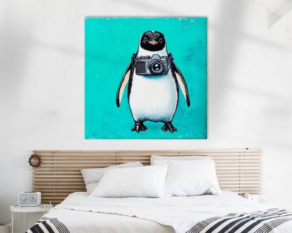 Pinguin mit Kamera Illustration