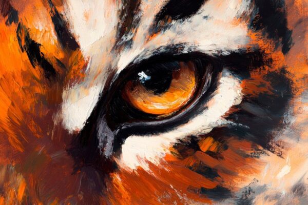 Tiger Auge Nahaufnahme Kunst