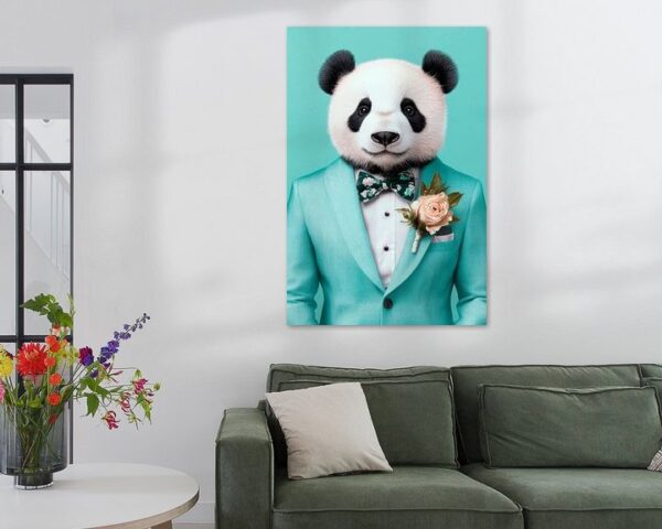 Eleganter Panda im Anzug