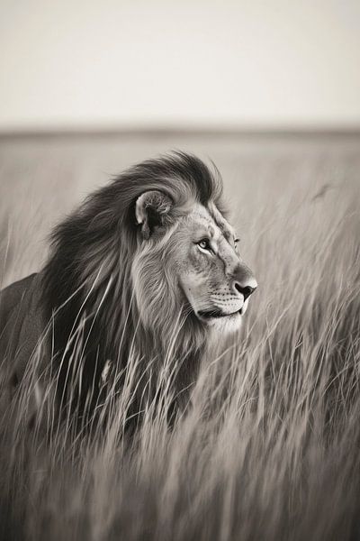 Majestätischer Löwe in der Savanne