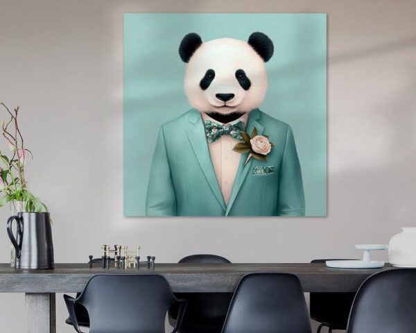 Panda im eleganten Anzug