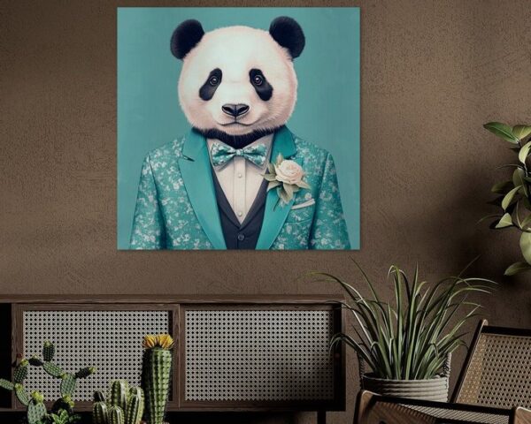 Panda im eleganten Anzug