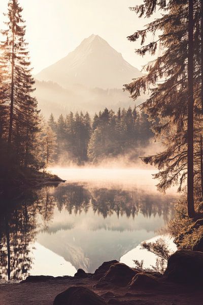 Berge im Nebel