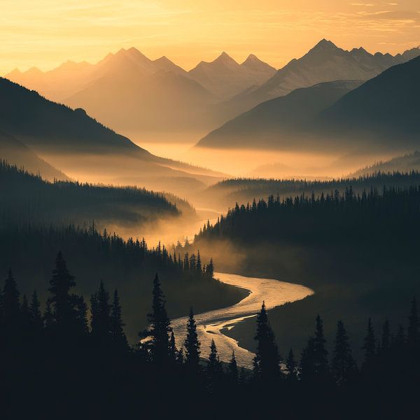 Berglandschaft Nebel