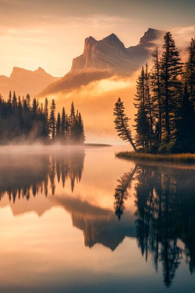 Bergsee Morgendämmerung