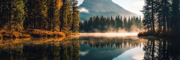 Bergsee Morgenlicht