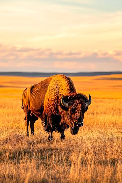 Bison in der Steppe