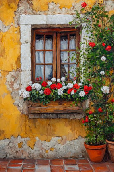 Blumenfenster Vintage