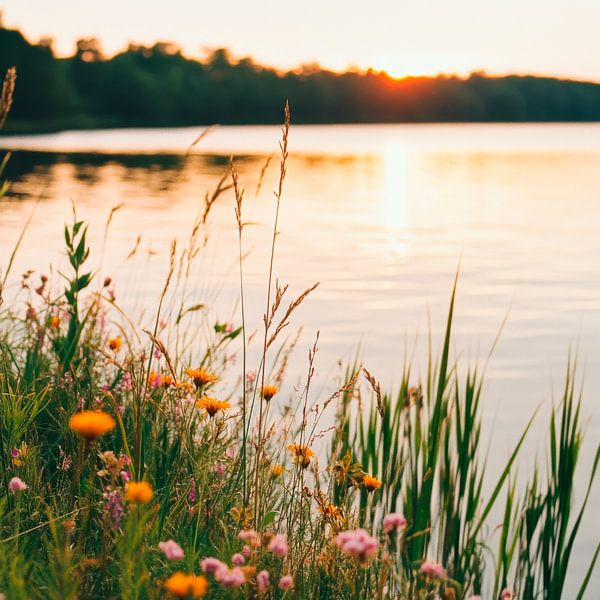 Blüten am See