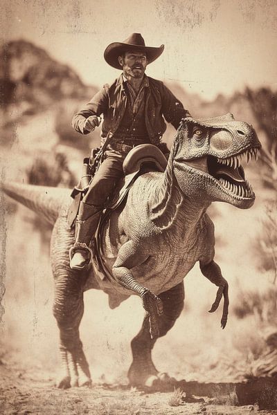 Dinosaurier Cowboy